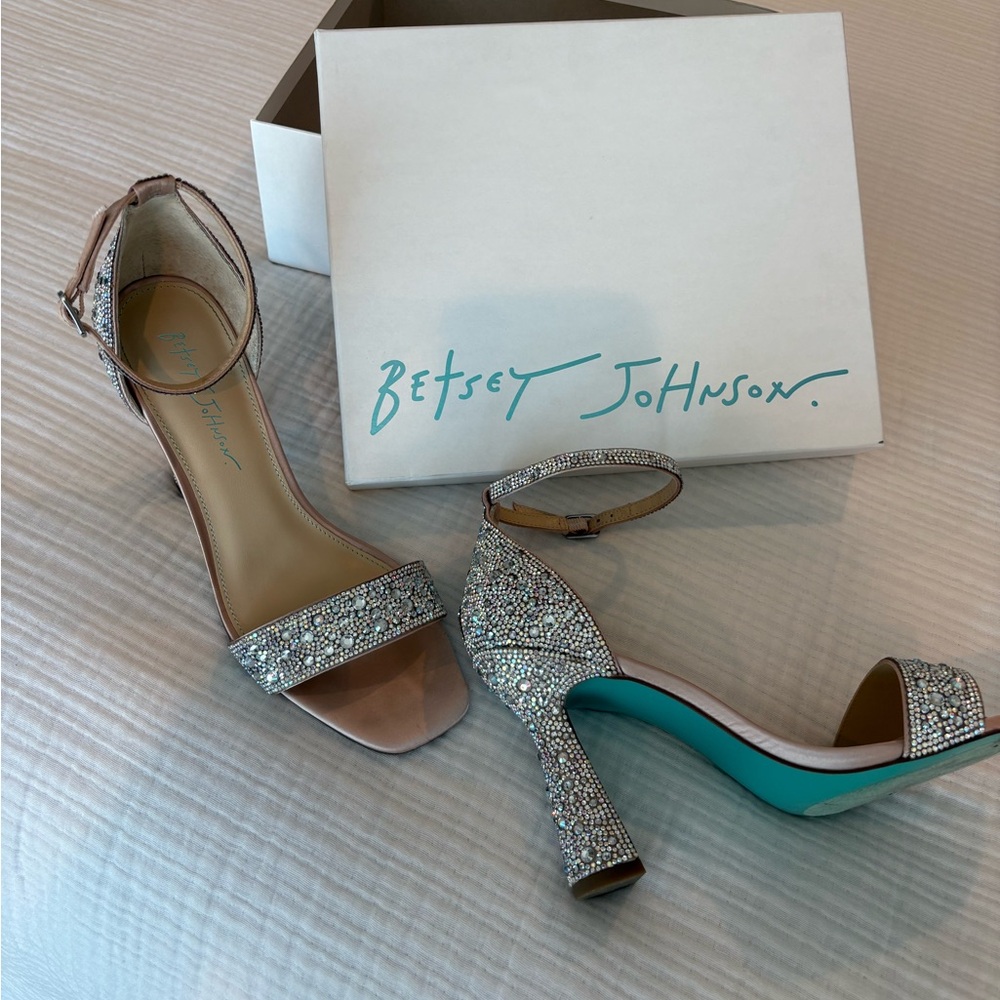 Betsey Johnson Glittering Silver Heels